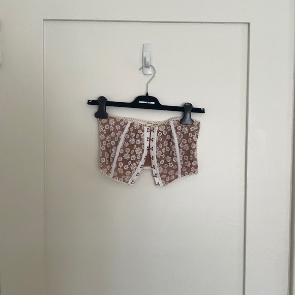 For Love and Lemons Lace Corset Tube Top - Picture 2 of 8